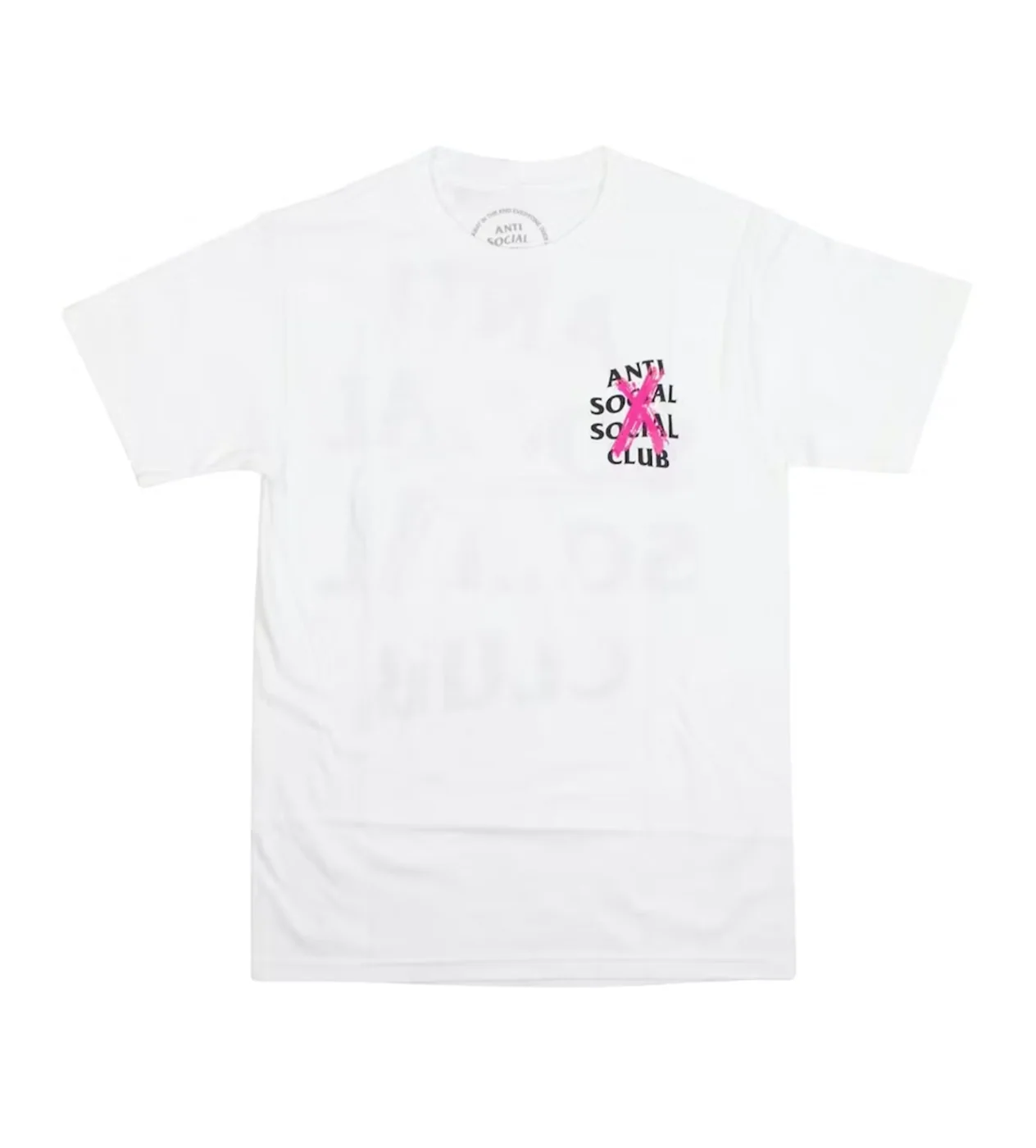 Anti Social Social Club White/Pink Cancelled Tee Copy