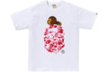 BAPE ABC Camo Milo On Big Ape Tee FW25 White/Pink