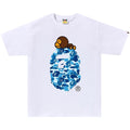 BAPE ABC Camo Milo On Big Ape Tee White/Blue