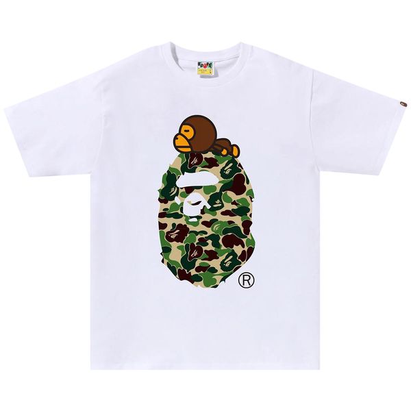 BAPE ABC Camo Milo On Big Ape Tee SS25 White/Green